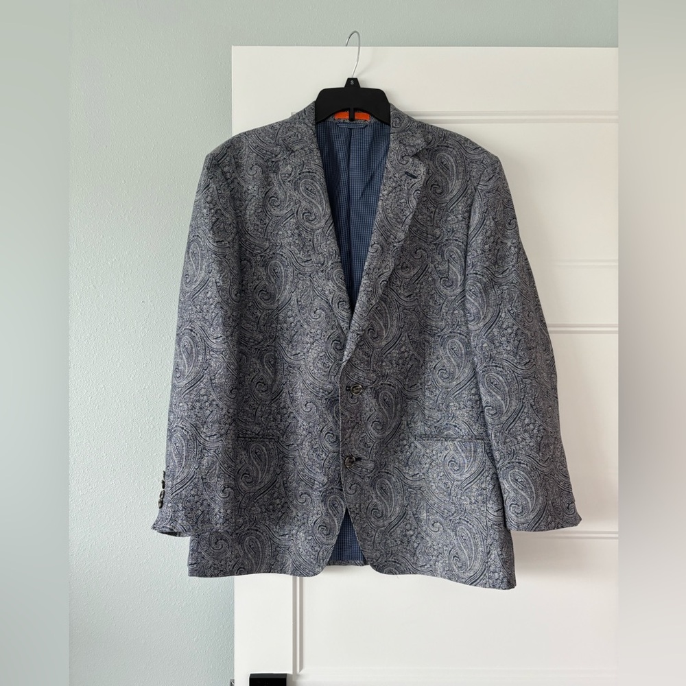 TALLIA Blue Paisley Blazer